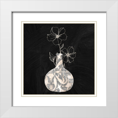 Calm Attention White Modern Wood Framed Art Print with Double Matting by Sommers, Mindy