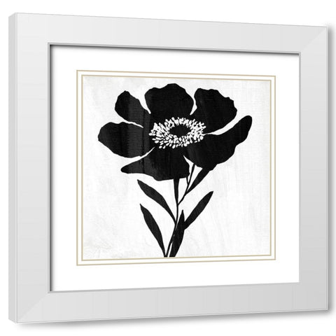 Touch and Contrast White Modern Wood Framed Art Print with Double Matting by Sommers, Mindy
