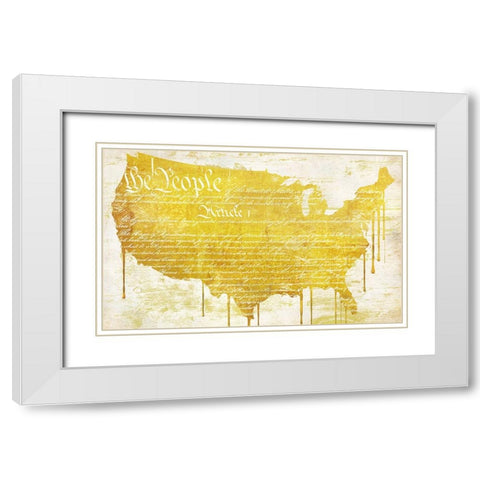American Dream II White Modern Wood Framed Art Print with Double Matting by Sommers, Mindy