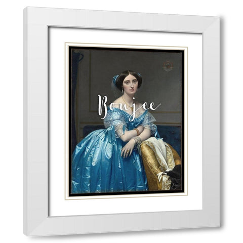 Boujee White Modern Wood Framed Art Print with Double Matting by Sommers, Mindy