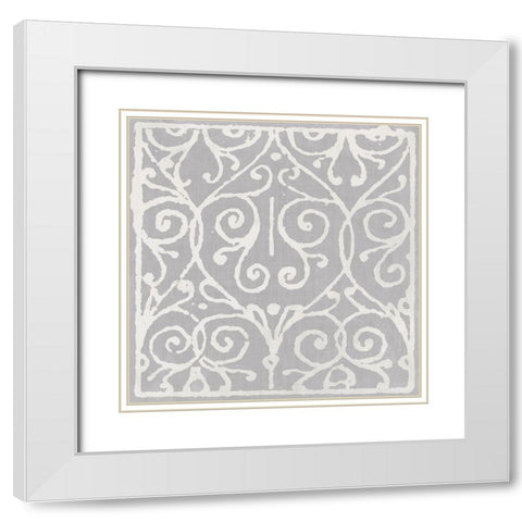 Slate Tryst White Modern Wood Framed Art Print with Double Matting by Sommers, Mindy