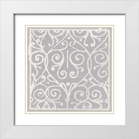 Slate Tryst White Modern Wood Framed Art Print with Double Matting by Sommers, Mindy