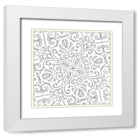 Velvet Slate White Modern Wood Framed Art Print with Double Matting by Sommers, Mindy