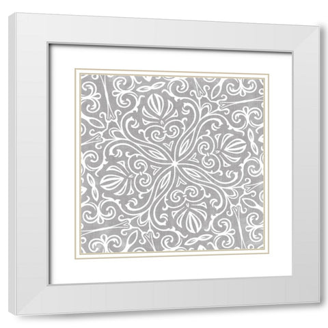Velvet Slate II White Modern Wood Framed Art Print with Double Matting by Sommers, Mindy