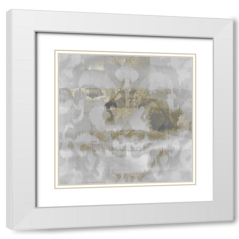 Platinum and Gold White Modern Wood Framed Art Print with Double Matting by Sommers, Mindy