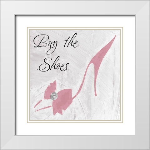 Buy the Shoes White Modern Wood Framed Art Print with Double Matting by Sommers, Mindy