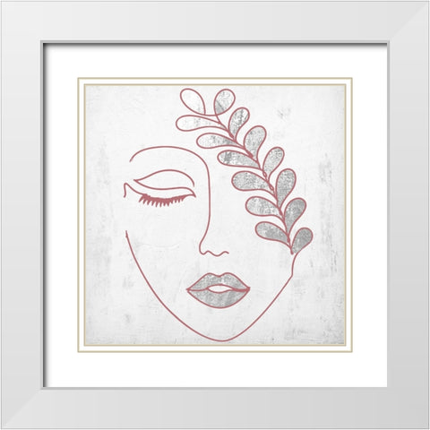 Nature Girl White Modern Wood Framed Art Print with Double Matting by Sommers, Mindy