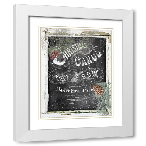 Christmas Carol White Modern Wood Framed Art Print with Double Matting by Sommers, Mindy