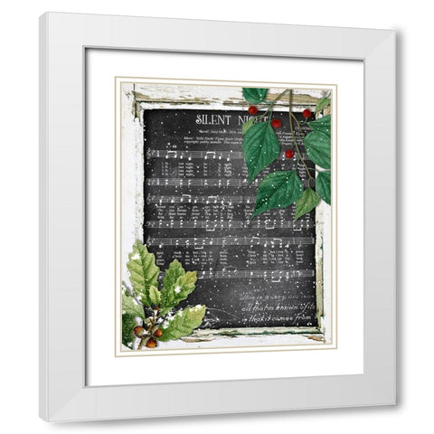Silent Night White Modern Wood Framed Art Print with Double Matting by Sommers, Mindy