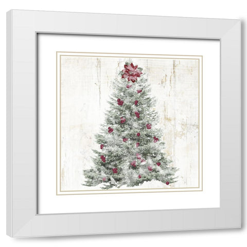 Tree II White Modern Wood Framed Art Print with Double Matting by Sommers, Mindy