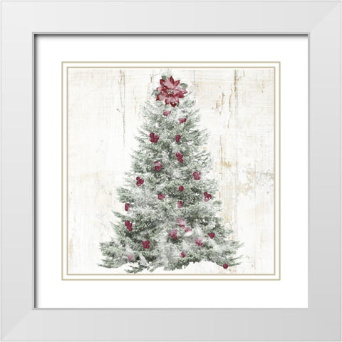 Tree II White Modern Wood Framed Art Print with Double Matting by Sommers, Mindy