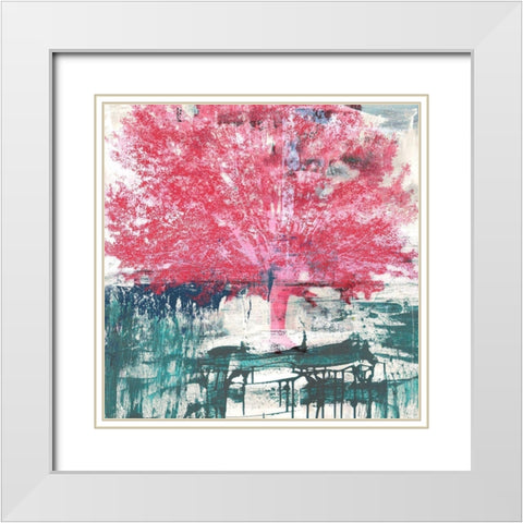Gesture of a Tree White Modern Wood Framed Art Print with Double Matting by Alex, Blanco