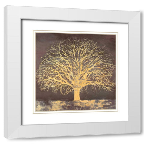 Golden Oak White Modern Wood Framed Art Print with Double Matting by Aprile, Alessio