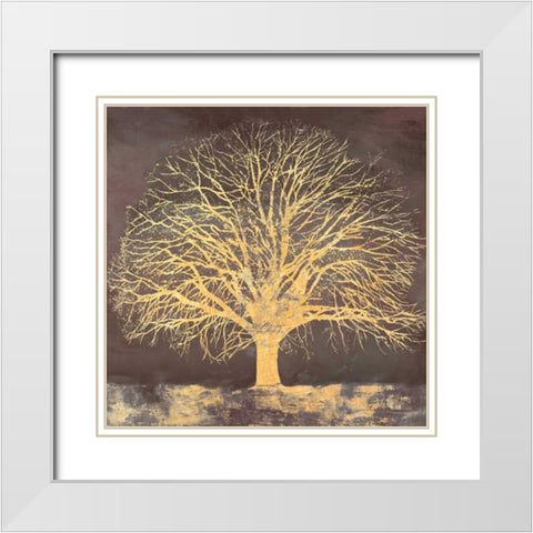 Golden Oak White Modern Wood Framed Art Print with Double Matting by Aprile, Alessio
