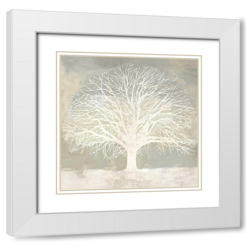 White Oak White Modern Wood Framed Art Print with Double Matting by Aprile, Alessio