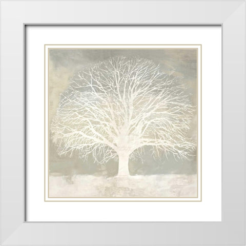 White Oak White Modern Wood Framed Art Print with Double Matting by Aprile, Alessio
