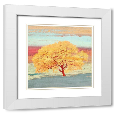 Treescape 2 (detail) White Modern Wood Framed Art Print with Double Matting by Alessio, Aprile