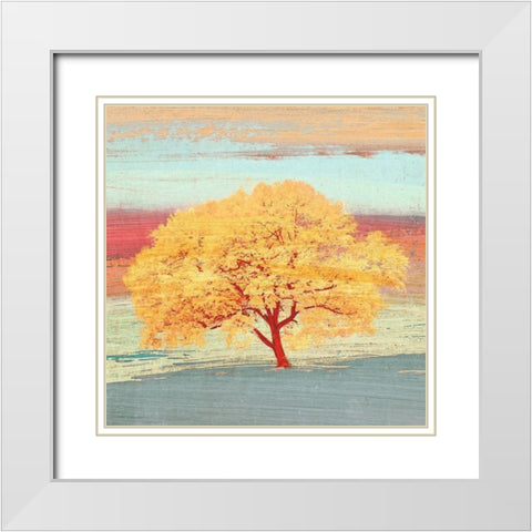 Treescape 2 (detail) White Modern Wood Framed Art Print with Double Matting by Alessio, Aprile