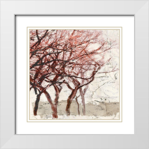 Rusty Trees I White Modern Wood Framed Art Print with Double Matting by Alessio, Aprile