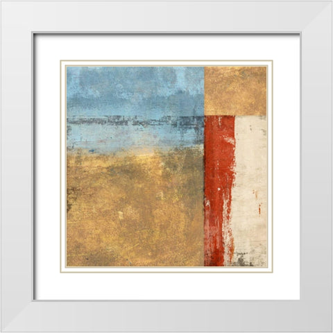Direction I White Modern Wood Framed Art Print with Double Matting by Aprile, Alessio