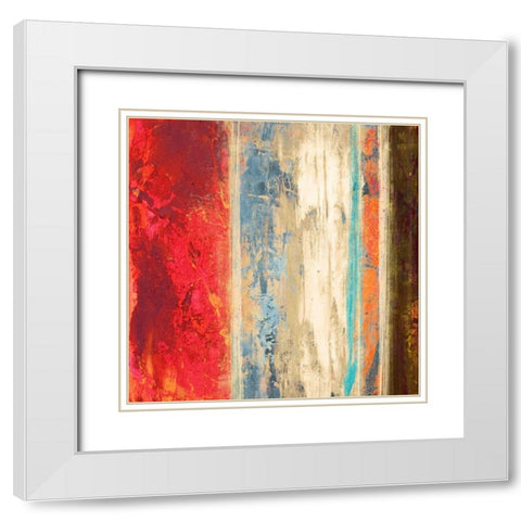 Printemps I White Modern Wood Framed Art Print with Double Matting by Baron, Alphonse