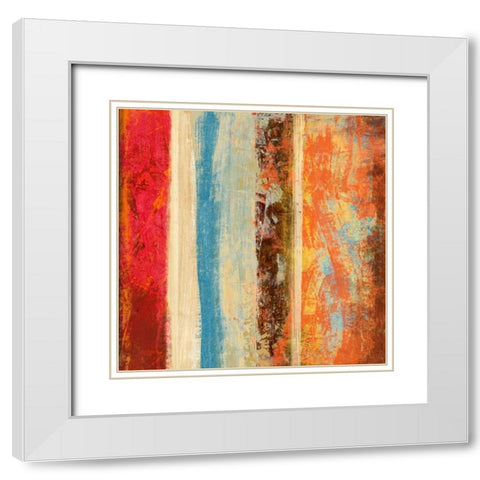 Printemps II White Modern Wood Framed Art Print with Double Matting by Baron, Alphonse