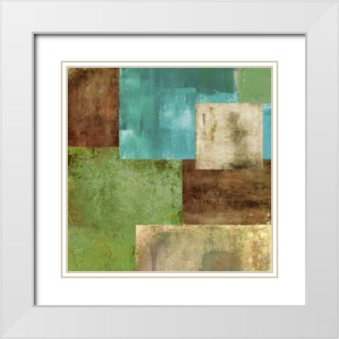 The River I White Modern Wood Framed Art Print with Double Matting by Baron, Alphonse