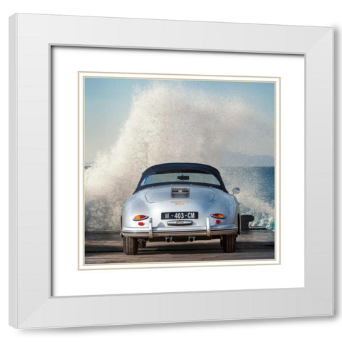 Ocean Waves breaking on Vintage Beauties  (detail 2) White Modern Wood Framed Art Print with Double Matting by Gasoline Images