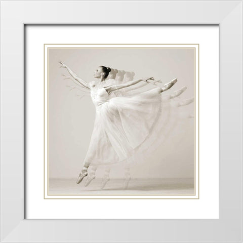 Leaping Beauty (detail) White Modern Wood Framed Art Print with Double Matting by Haute Photo Collection