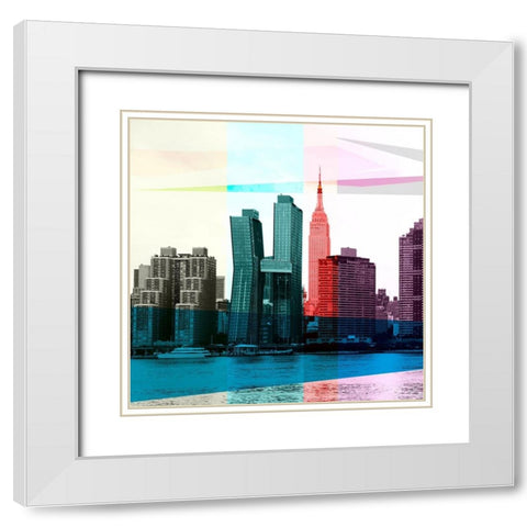 Heart of a City I White Modern Wood Framed Art Print with Double Matting by Big City Photos