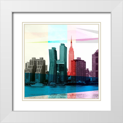 Heart of a City I White Modern Wood Framed Art Print with Double Matting by Big City Photos