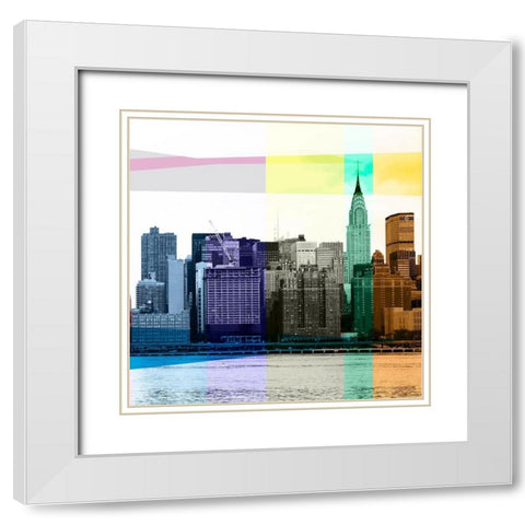 Heart of a City II White Modern Wood Framed Art Print with Double Matting by Big City Photos