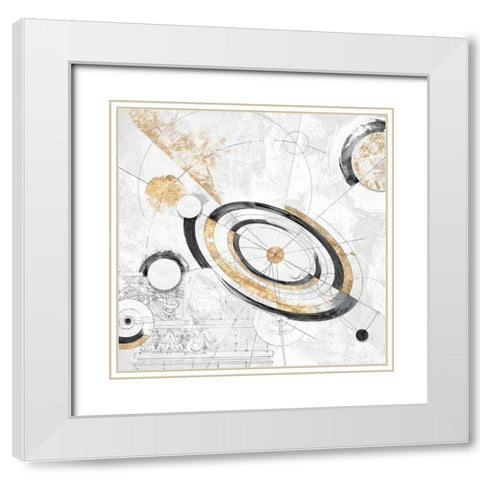 Costellazioni White Modern Wood Framed Art Print with Double Matting by Armenti, Arturo