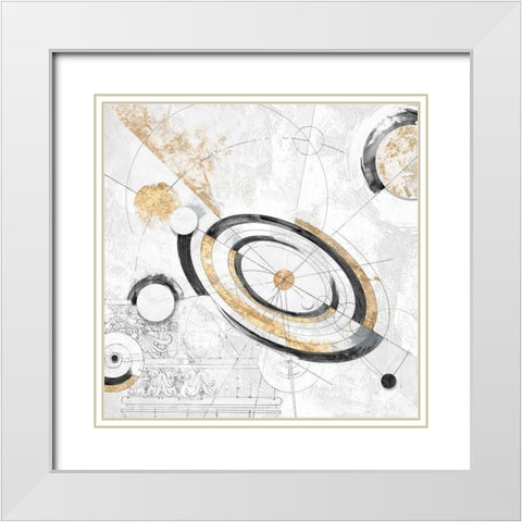 Costellazioni White Modern Wood Framed Art Print with Double Matting by Armenti, Arturo
