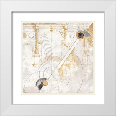 Quadranti e traiettorie White Modern Wood Framed Art Print with Double Matting by Armenti, Arturo