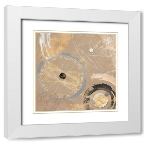 Costellazioni I White Modern Wood Framed Art Print with Double Matting by Armenti, Arturo