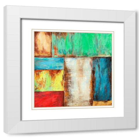 Desert Breeze White Modern Wood Framed Art Print with Double Matting by Munson, Anne