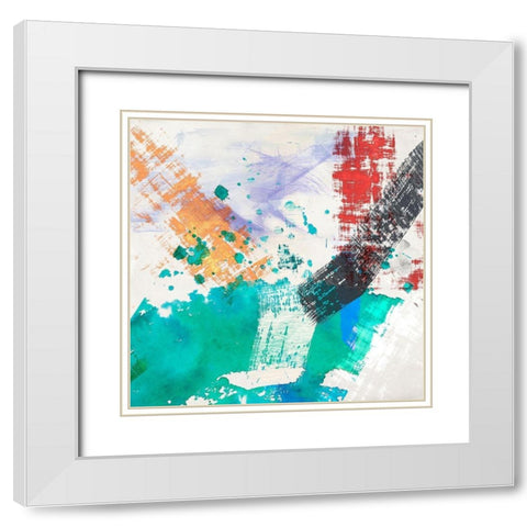 Blink I White Modern Wood Framed Art Print with Double Matting by Anne, Munson