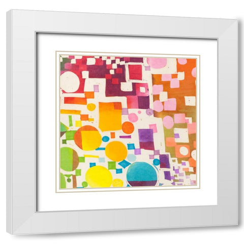 Glam Slam II White Modern Wood Framed Art Print with Double Matting by Bacci, Leonardo