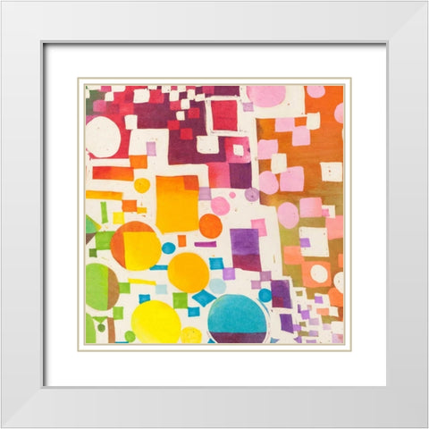 Glam Slam II White Modern Wood Framed Art Print with Double Matting by Bacci, Leonardo