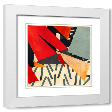 Memphis Blues II White Modern Wood Framed Art Print with Double Matting by Bacci, Leonardo