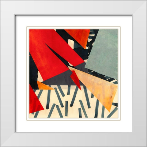 Memphis Blues II White Modern Wood Framed Art Print with Double Matting by Bacci, Leonardo