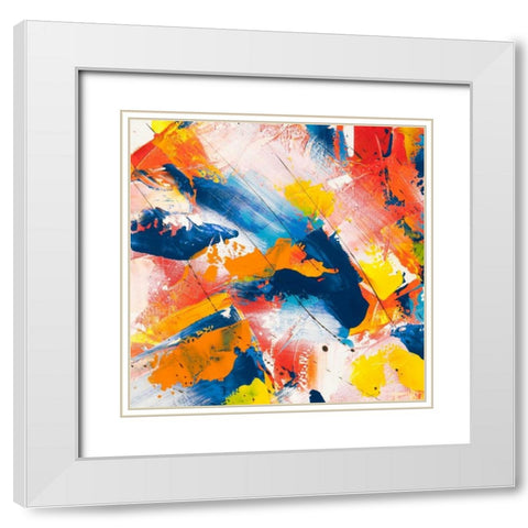 Waves crashing in the summer sky I White Modern Wood Framed Art Print with Double Matting by Ferri, Bob