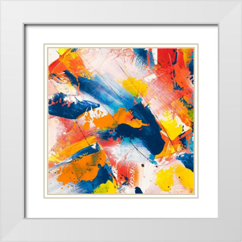 Waves crashing in the summer sky I White Modern Wood Framed Art Print with Double Matting by Ferri, Bob