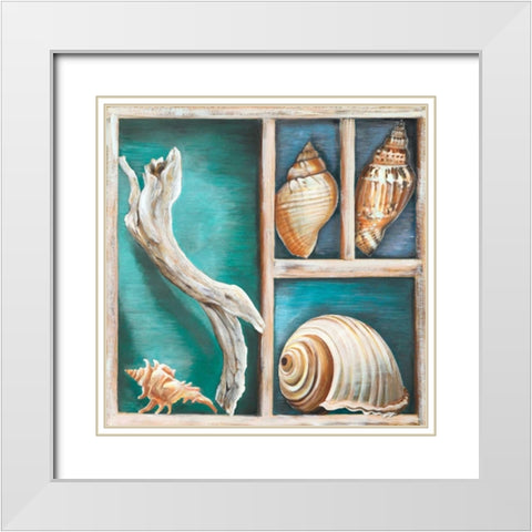 Collection of Memories I White Modern Wood Framed Art Print with Double Matting by Broome, Ted