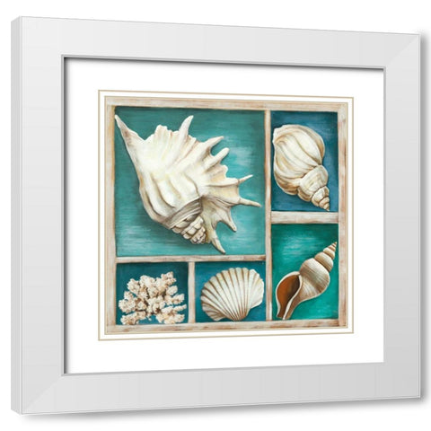 Collection of Memories III White Modern Wood Framed Art Print with Double Matting by Broome, Ted