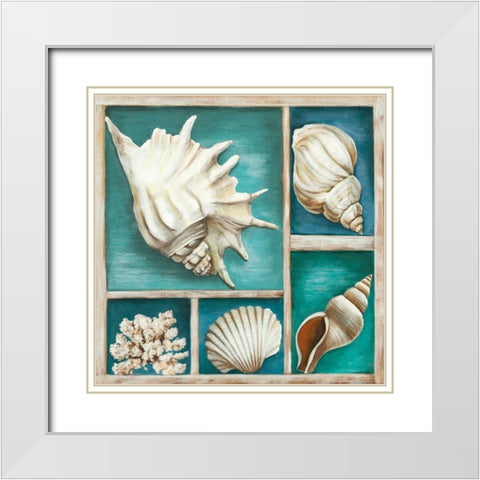 Collection of Memories III White Modern Wood Framed Art Print with Double Matting by Broome, Ted