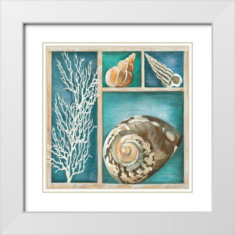 Collection of Memories IV White Modern Wood Framed Art Print with Double Matting by Broome, Ted