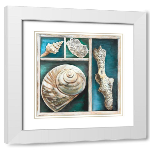 Collection of Memories V White Modern Wood Framed Art Print with Double Matting by Broome, Ted