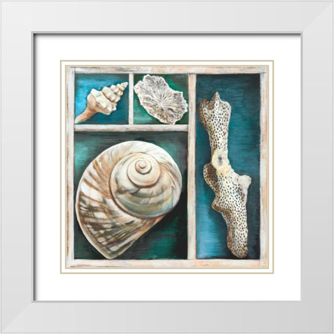 Collection of Memories V White Modern Wood Framed Art Print with Double Matting by Broome, Ted